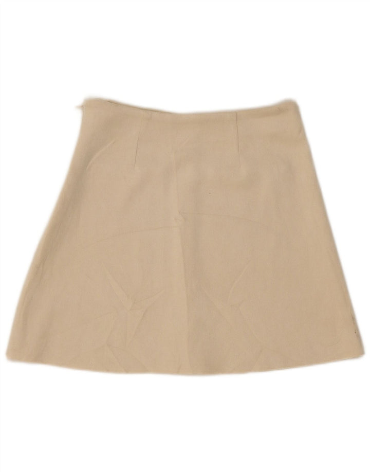 Zara Femme Mini Jupe En Daim XS W24 Beige