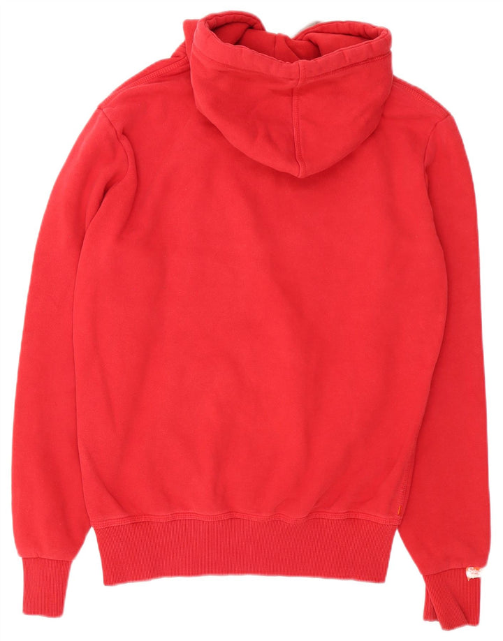 Superdry Pull à Capuche Graphique Homme Rouge Moyen Coton