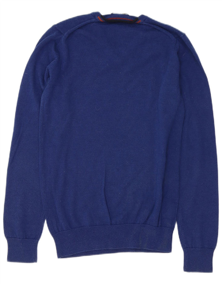 FRED PERRY Pull col V Homme XS Bleu Laine