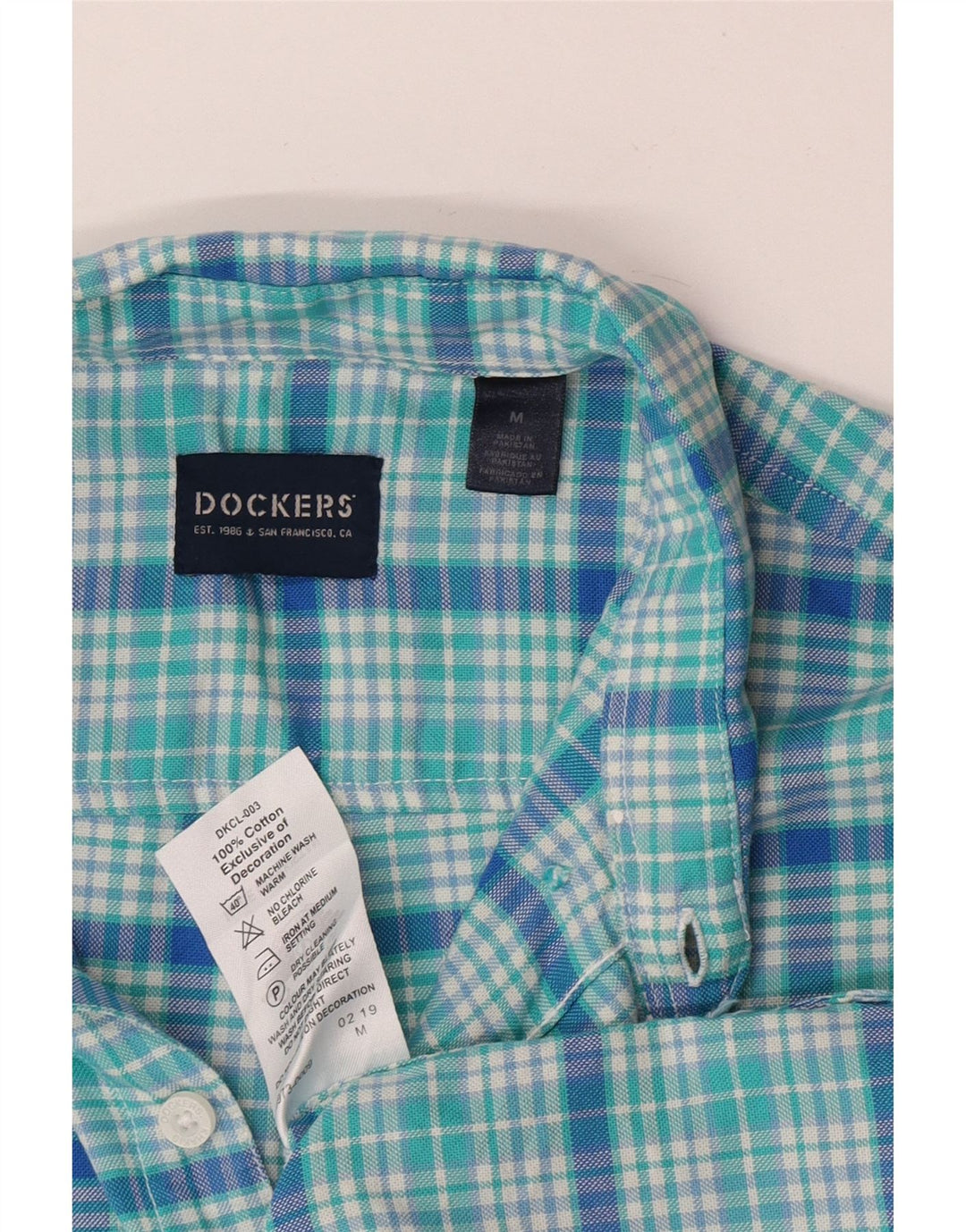 Dockers Chemise Homme Medium Turquoise Check Coton