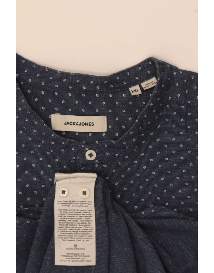 Jack & Jones Chemise Homme 2XL Bleu Tacheté Coton
