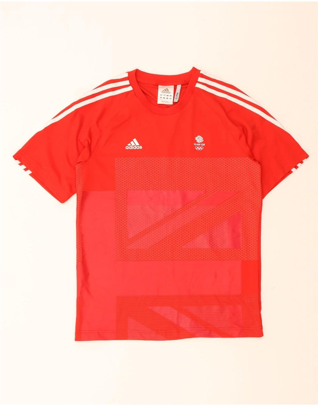 ADIDAS T-shirt graphique Team GB pour hommes, petit, rouge, polyester