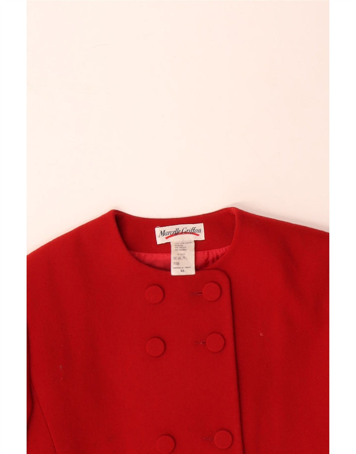 MARCELLE GRIFFON Veste blazer à manches 3/4 pour femme IT 44 Rouge moyen
