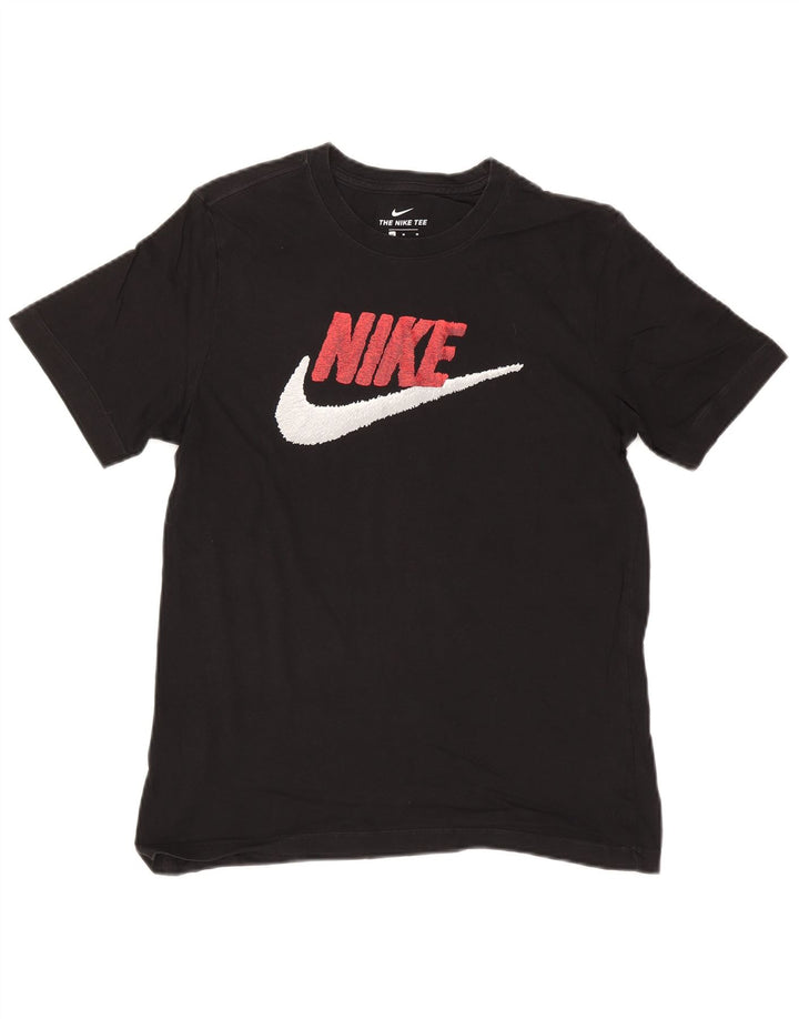 Nike T-shirt graphique pour homme en coton noir moyen