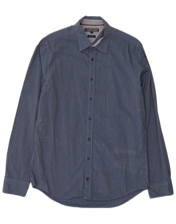 Tommy Hilfiger Chemise en Jean Regular New York Fit Homme Bleu Moyen Vichy