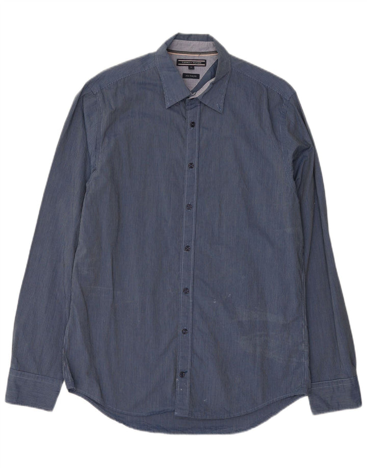 Tommy Hilfiger Chemise en Jean Regular New York Fit Homme Bleu Moyen Vichy