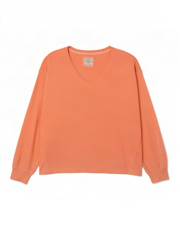 Fat Face Haut oversize à manches longues pour femme UK 18 XL Coton rose