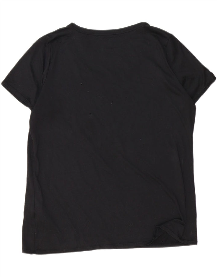 Nike T-shirt Dri Fit pour femme UK 18 XL Noir Polyester