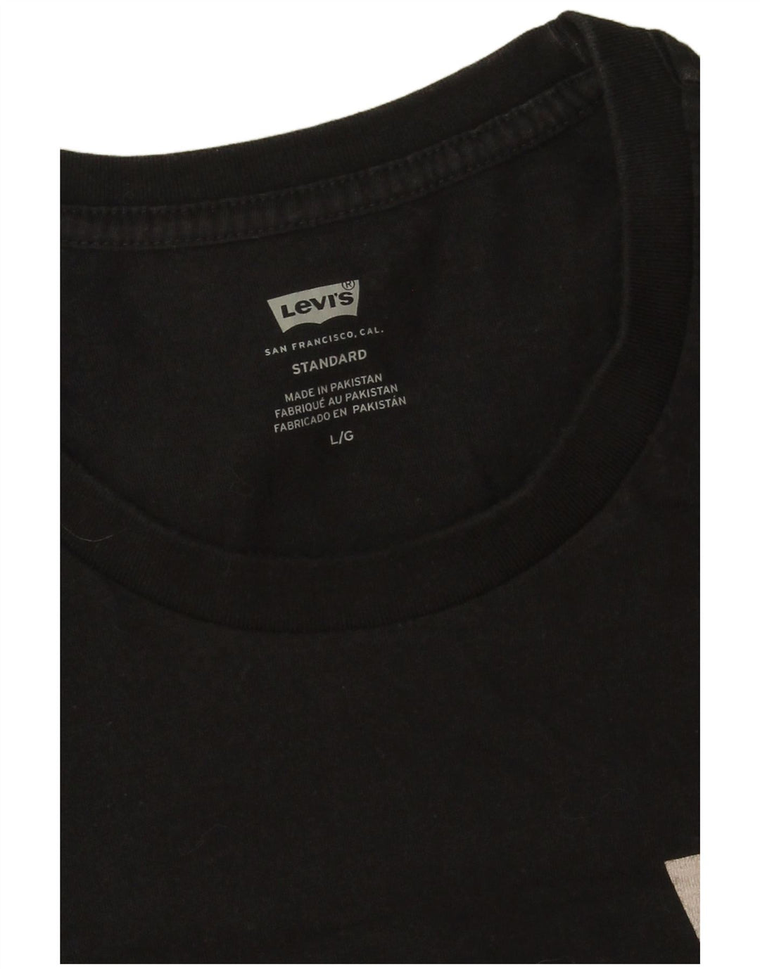 Levi's T-Shirt Standard Homme Noir Large Coton