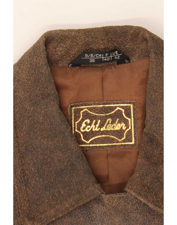vintage Femme 5 Boutons Blazer En Daim Veste IT 42 Brun Moyen