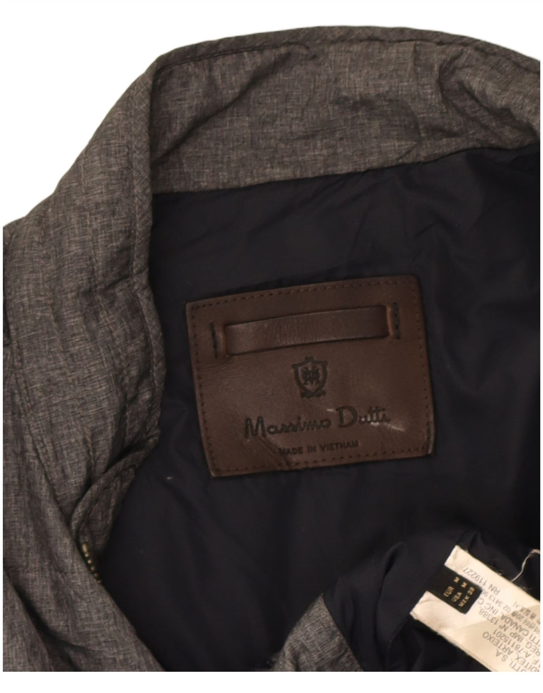 Massimo Dutti Gilet Homme UK 38 Nylon Gris Moyen
