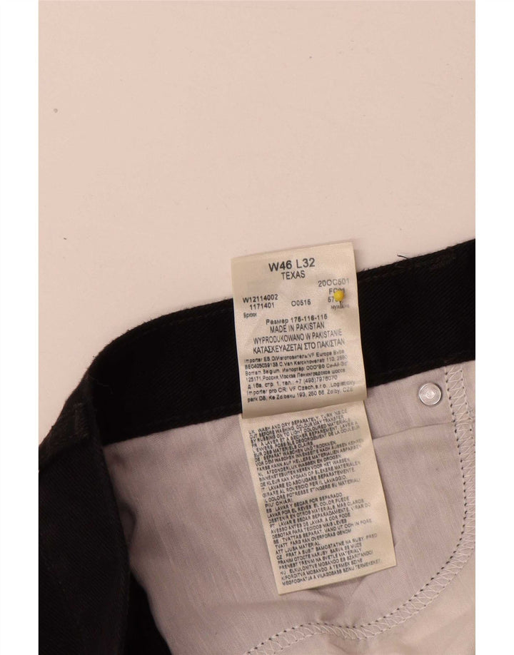 Wrangler Jean Droit Texas Homme W46 L30 Coton Noir