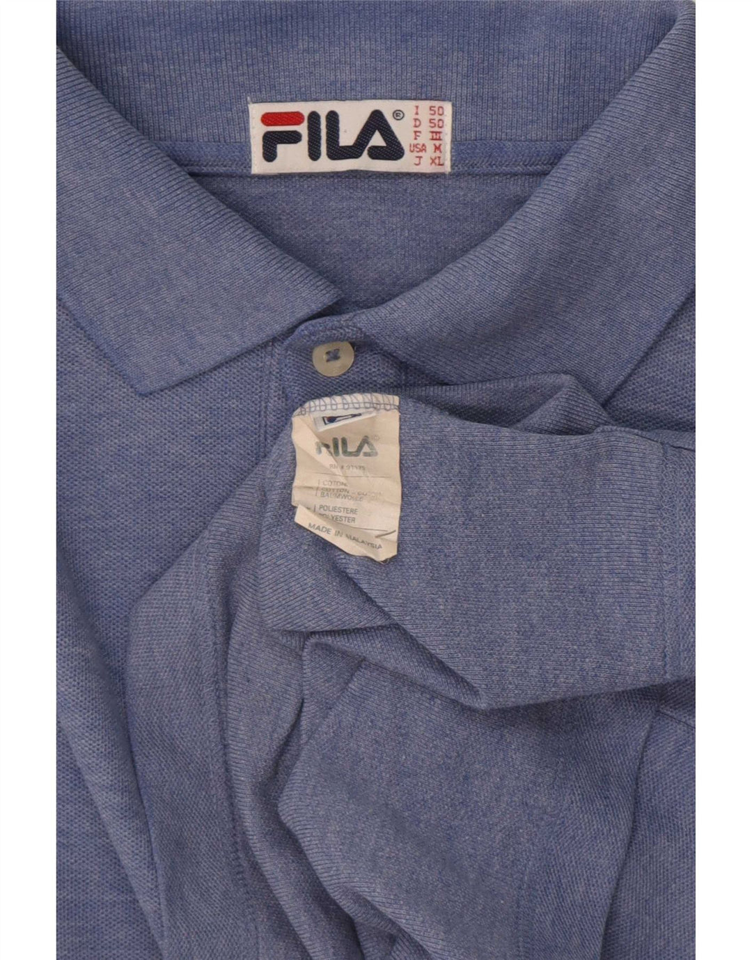Fila Polo Homme IT 50 Bleu Moyen Coton