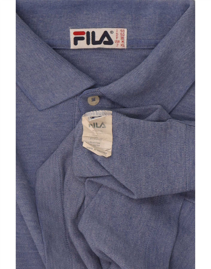 Fila Polo Homme IT 50 Bleu Moyen Coton