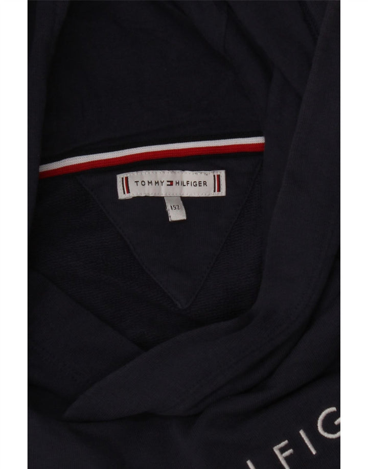 TOMMY HILFIGER Pull à capuche graphique pour garçon 11-12 ans Bleu marine