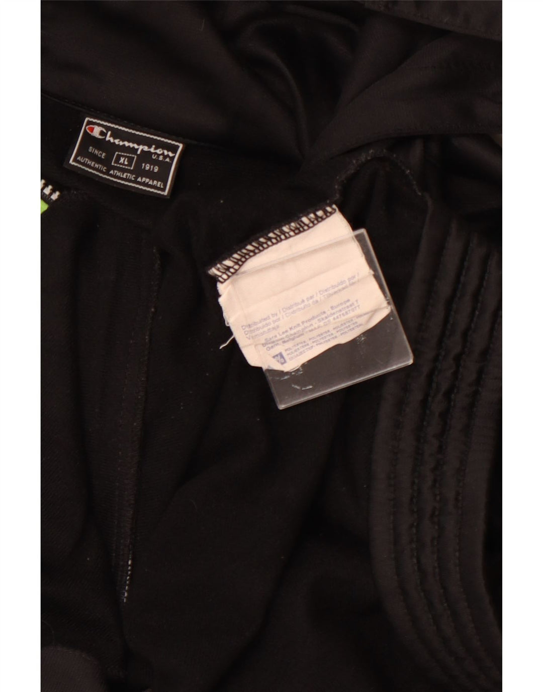 CHAMPION Veste de survêtement à capuche pour homme XL Noir Polyester