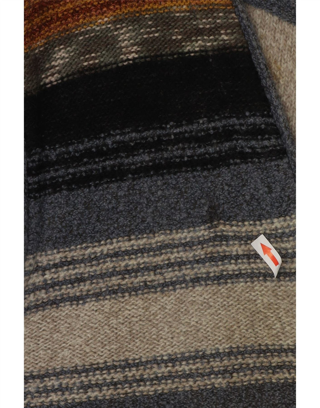 vintage Mens Cardigan sans manches Pull Grand Rayé Multicolore