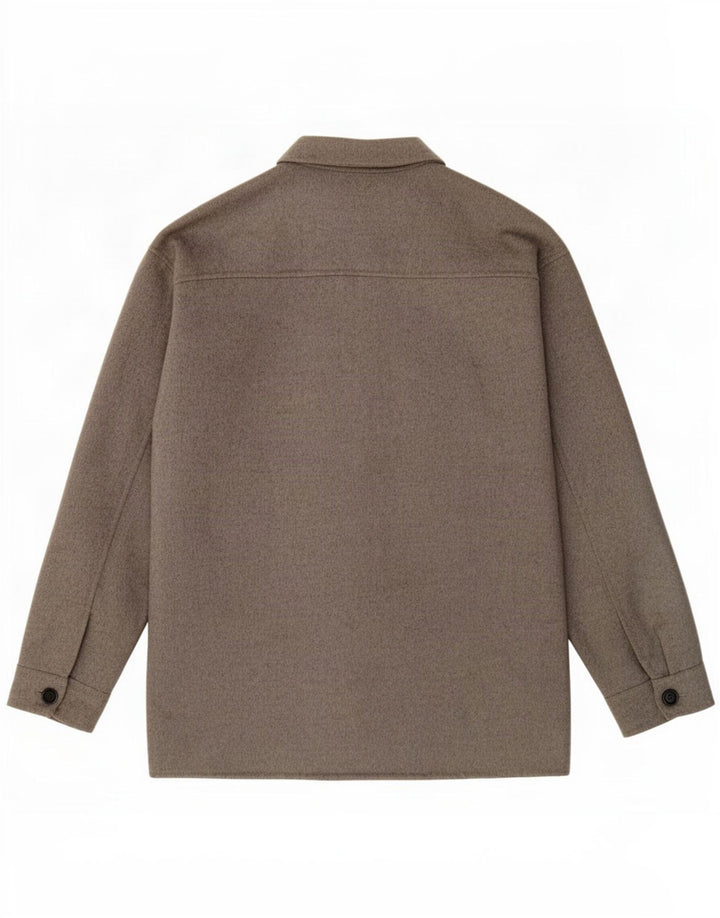 Zara Veste Bomber Homme UK 38 Laine Gris Moyen