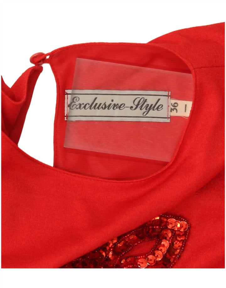 Robe longue surdimensionnée à manches longues pour femmes exclusives EU 36 petit rouge