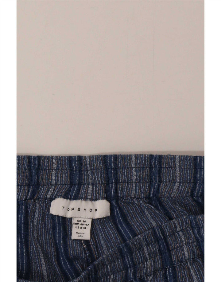 Topshop Short décontracté pour femme Medium W28 Bleu rayé
