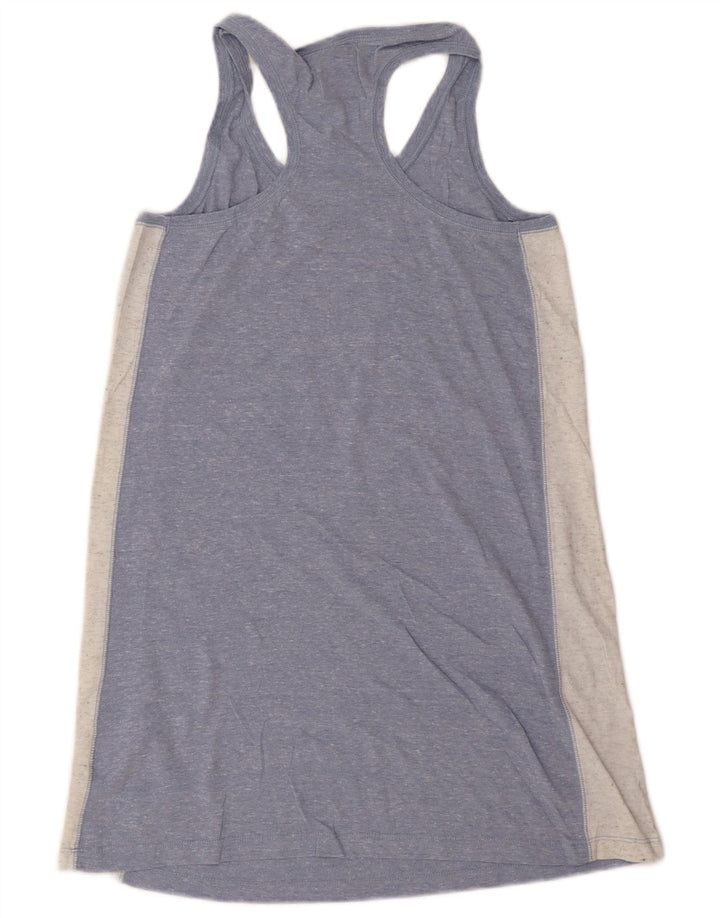 NIKE Robe t-shirt graphique sans manches pour femme UK 10 Petit Bleu Colorblock