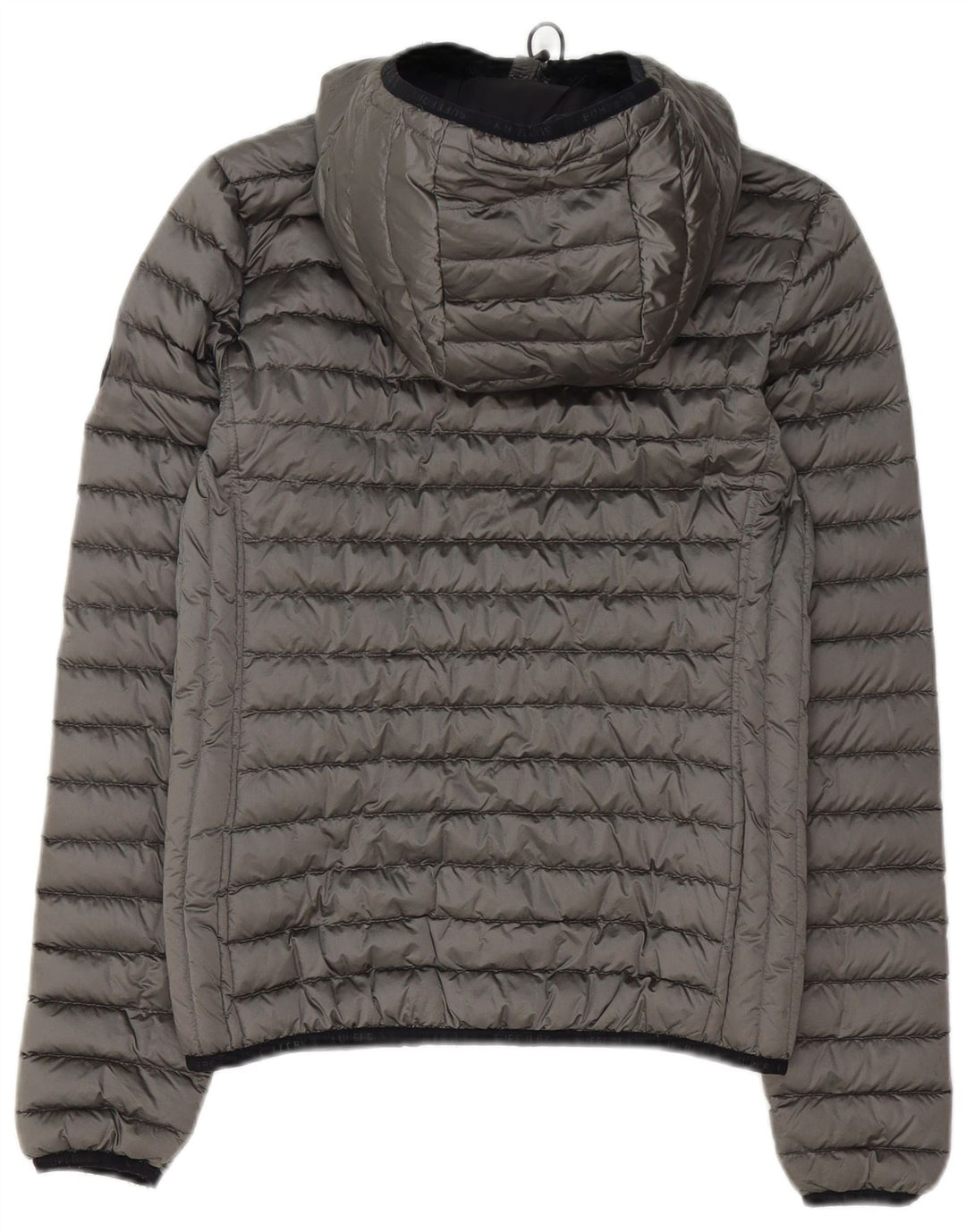 Superdry Veste matelassée à capuche pour femme UK 8 Small Gris Polyester