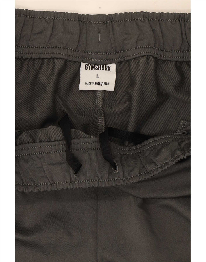 Gymshark Pantalon de survêtement pour homme Large Gris Colorblock Polyester