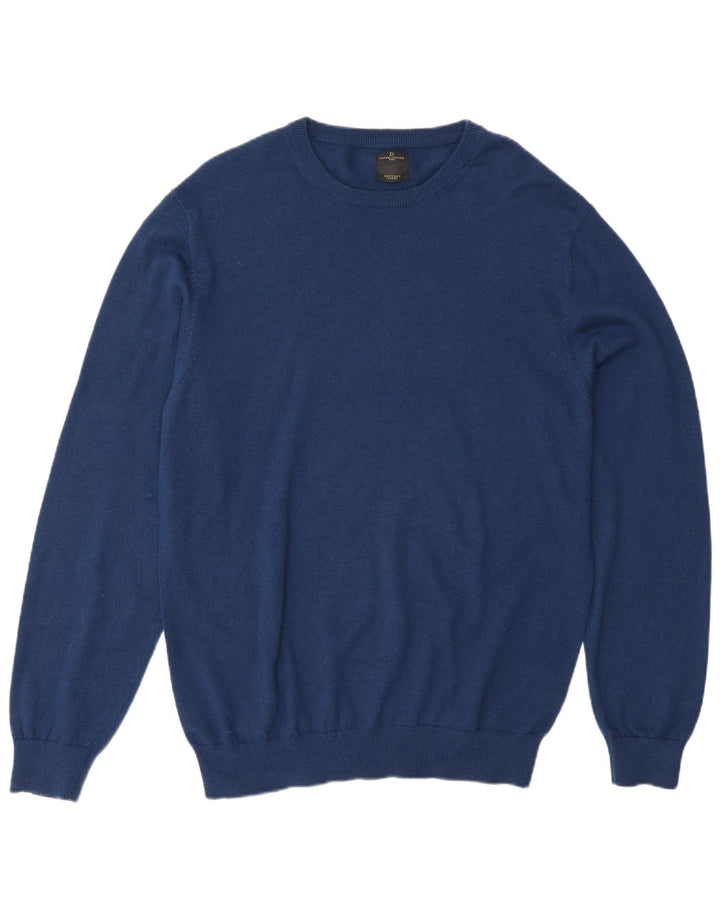 vintage Mens Crew Neck Jumper Pull Grand Coton Bleu