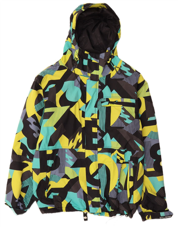 BILLABONG Veste Coupe-Vent Homme UK 38 Moyen Multicolore Géométrique