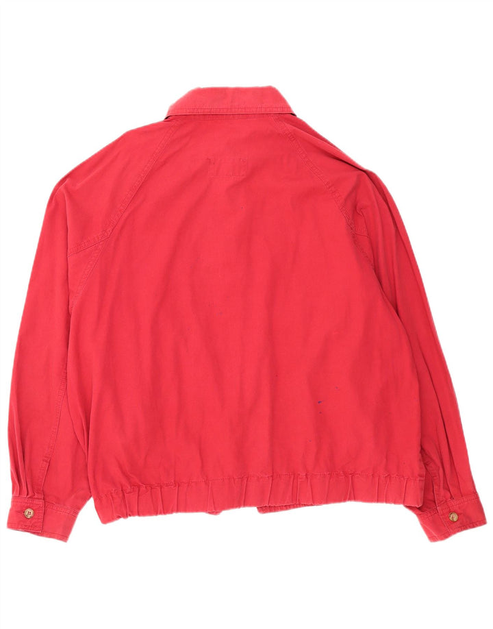 James Dillon Veste Bomber Coupe Ample pour Homme UK 38 Coton Rouge Moyen