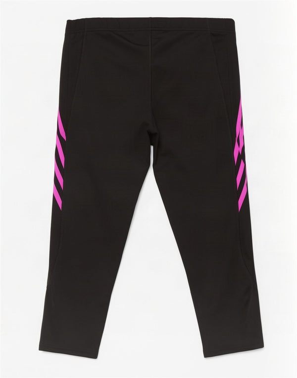 Adidas Femmes Capri Leggings UK 12/14 Moyen Noir Polyester