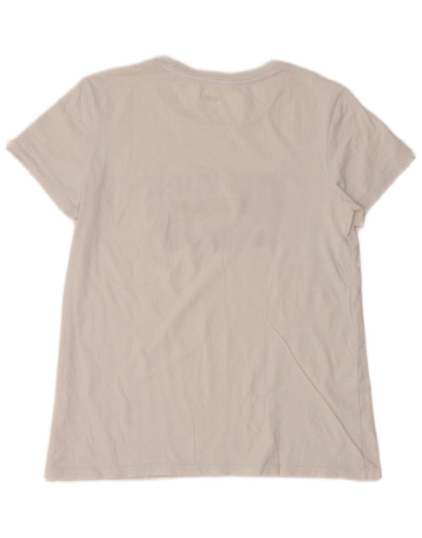 LEVI'S T-shirt graphique New York pour femme UK 10 Small Blanc