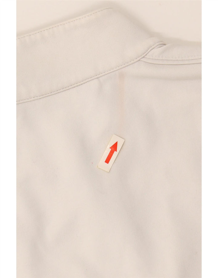 ASICS Veste de survêtement pour femme UK 14 Large Blanc Polyamide