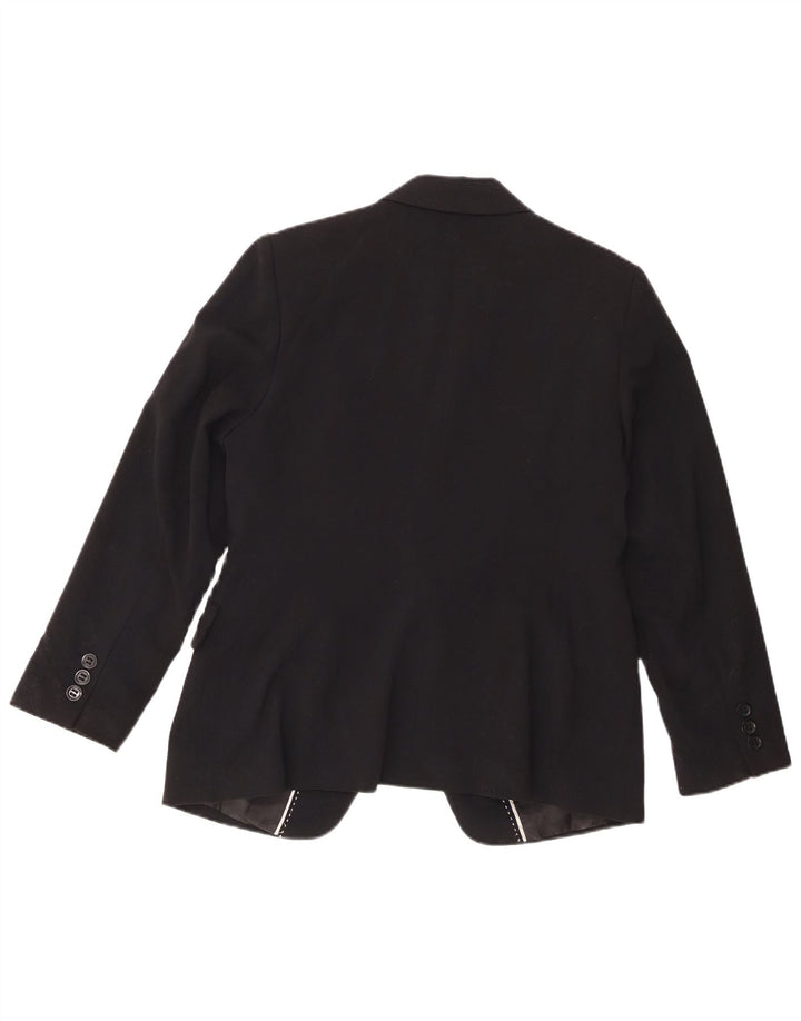 Marks & Spencer Veste blazer à 1 bouton pour femme UK 16 Large Noir Polyester