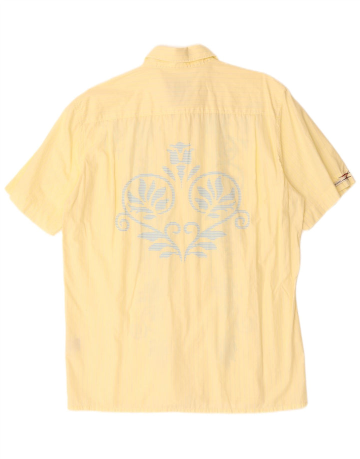 DIESEL Chemise à Manches Courtes Homme XL Jaune Paisley Coton
