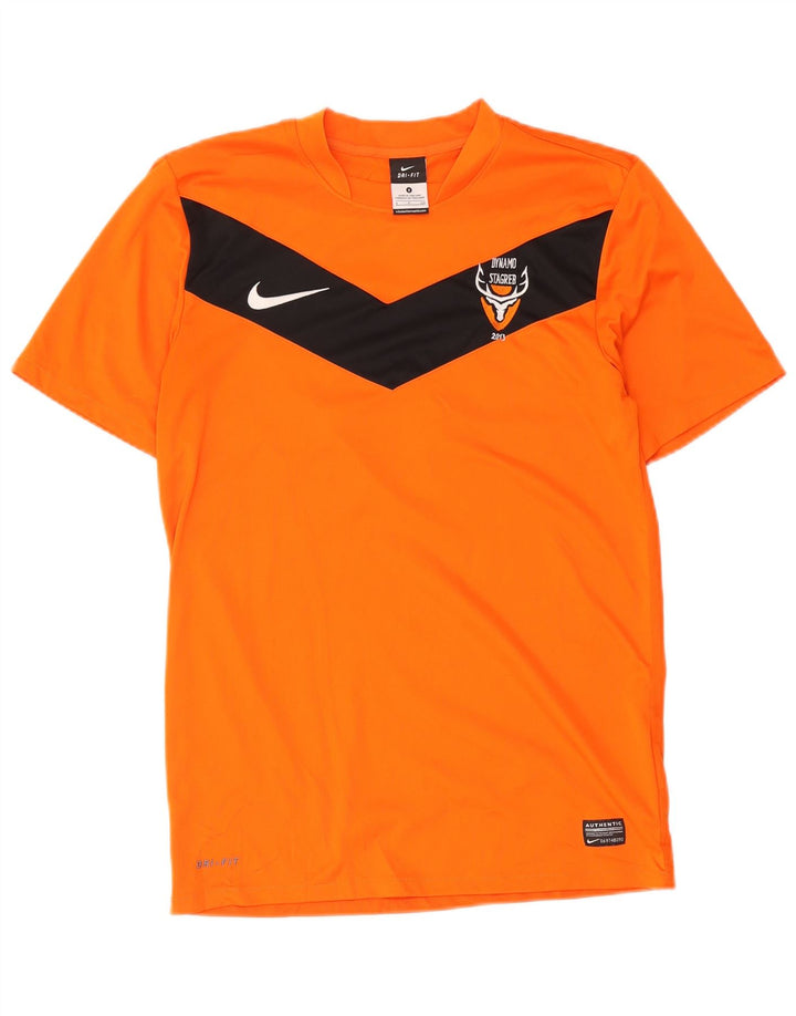 Nike Hommes Dri Fit Graphic T-Shirt Haut Petit Orange Colorblock Polyester