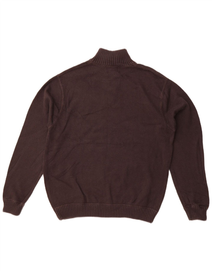 EDDIE BAUER Pull à col zippé pour homme en coton gris grand