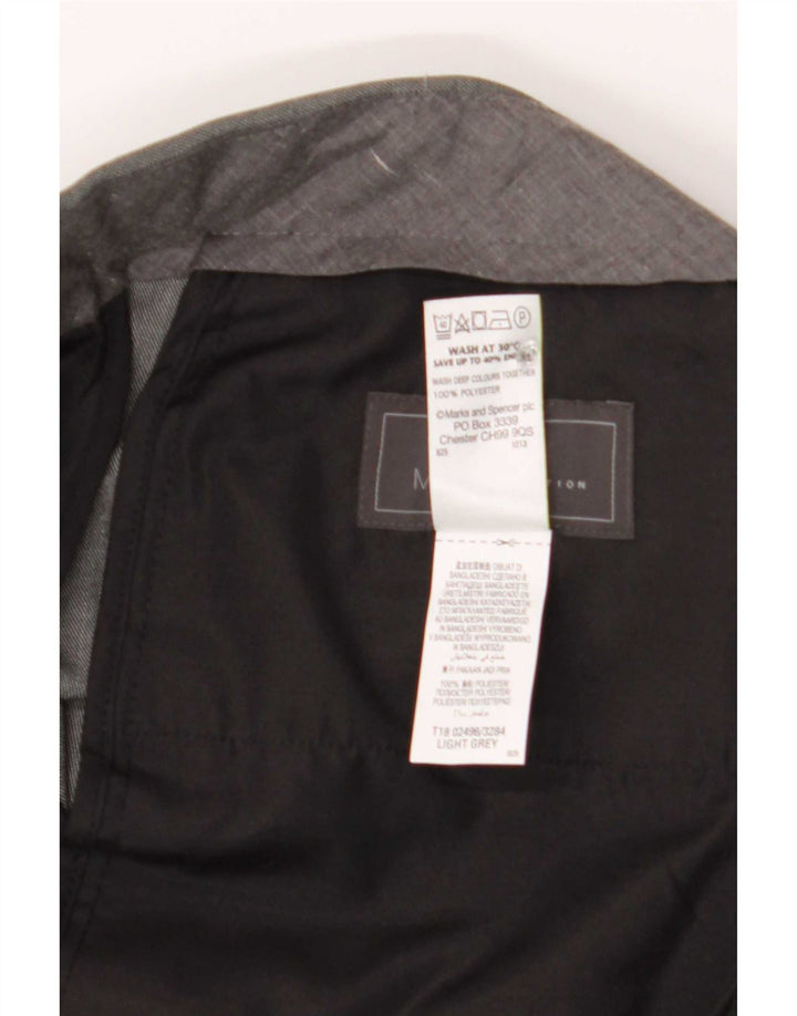 Marks & Spencer Pantalon de costume coupe classique pour homme W36 L29 Gris Polyester