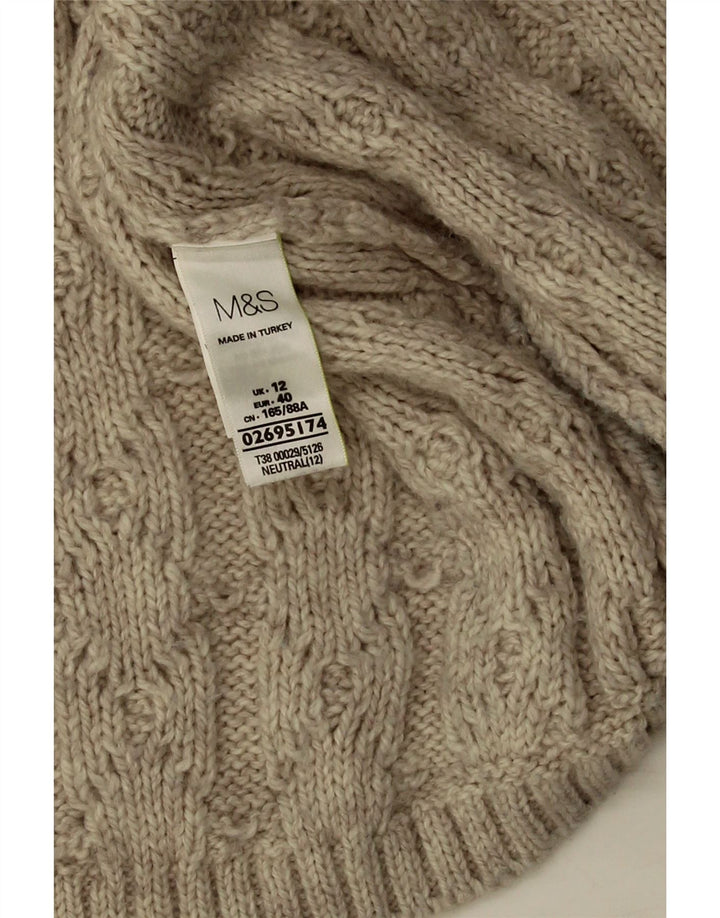 Marks & Spencer Pull cardigan ouvert surdimensionné pour femme UK 12 Beige moyen