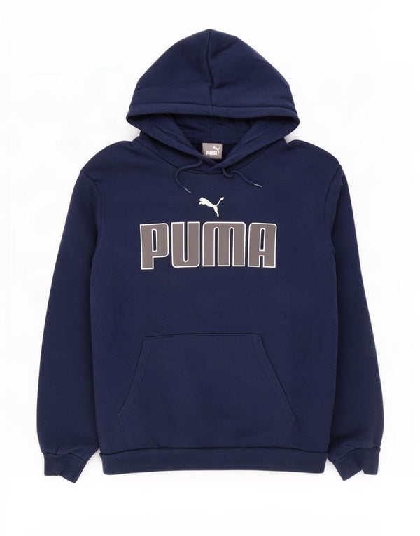 Puma Pull à capuche graphique pour homme 3XL Bleu marine Coton