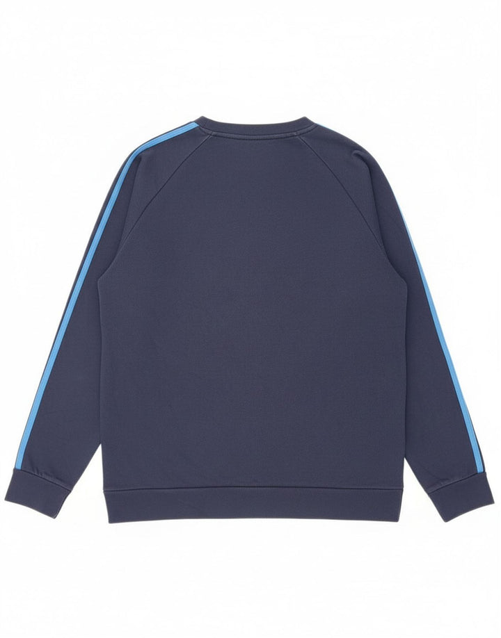 Adidas Sweat-Shirt Homme Bleu Marine Moyen Coton