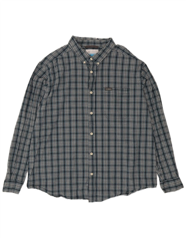 Columbia Chemise Homme 2XL Vert à Carreaux Coton