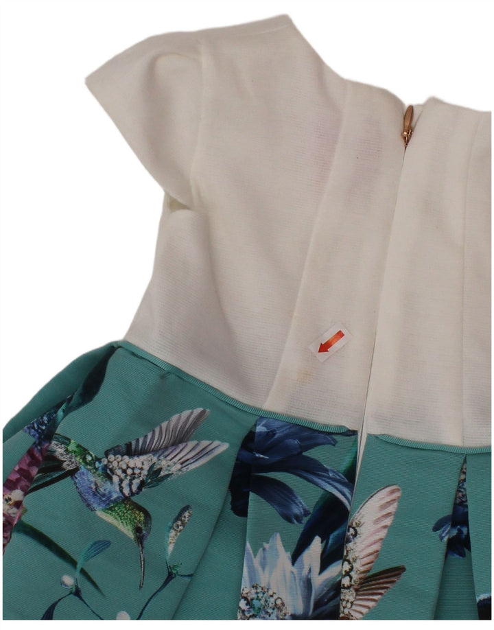 TED BAKER Robe trapèze pour bébé fille 9-12 mois Blanc Floral Polyester