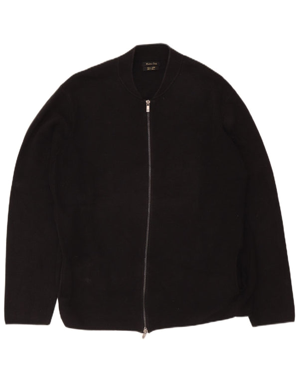 Massimo Dutti Cardigan pour homme en coton noir 2XL