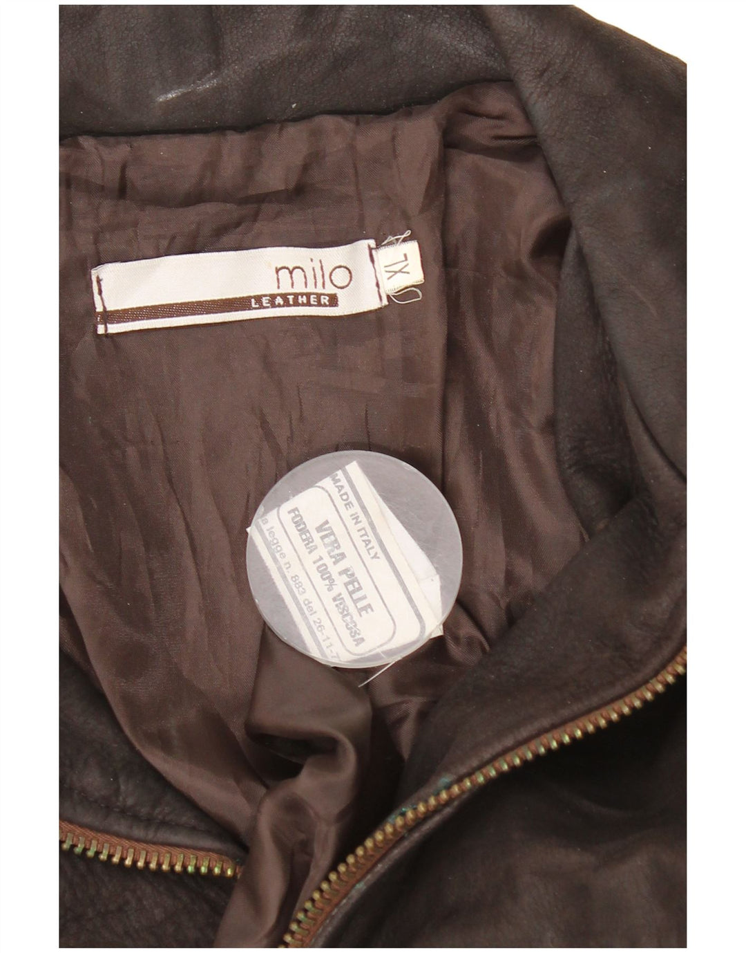 veste en cuir homme vintage UK 42 XL Cuir Marron