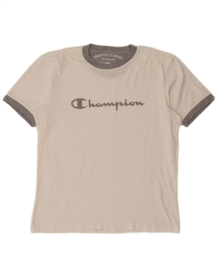 Champion T-Shirt Graphique Homme Blanc Moyen