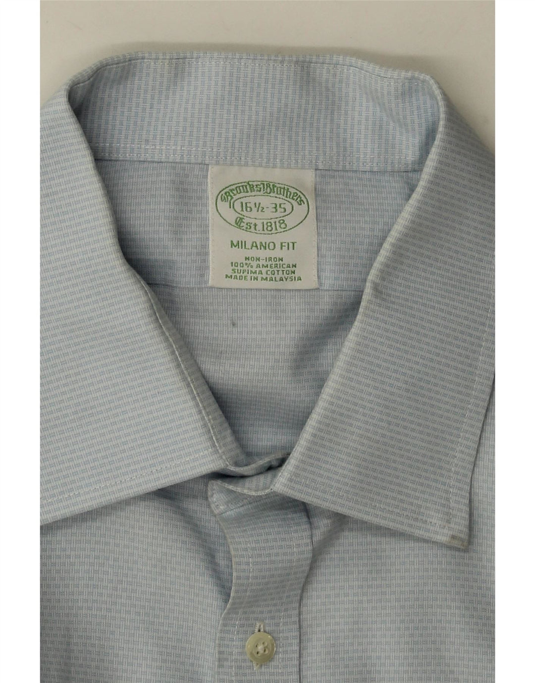 BROOKS BROTHERS Chemise Homme Taille 16 1/2 Grand Coton Rayé Bleu