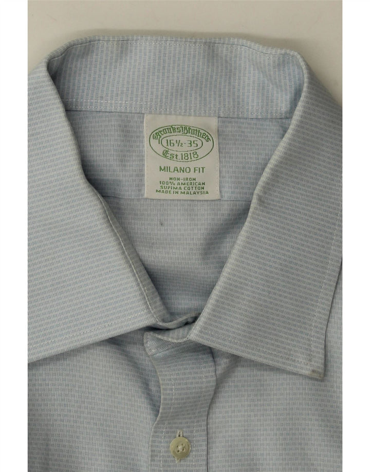 BROOKS BROTHERS Chemise Homme Taille 16 1/2 Grand Coton Rayé Bleu