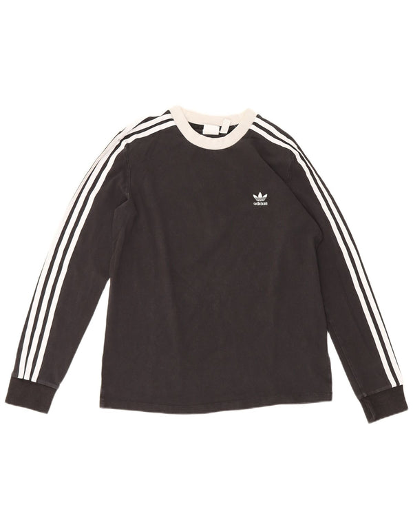 Adidas Haut à manches longues pour femme UK 14 Medium Noir Coton Sports
