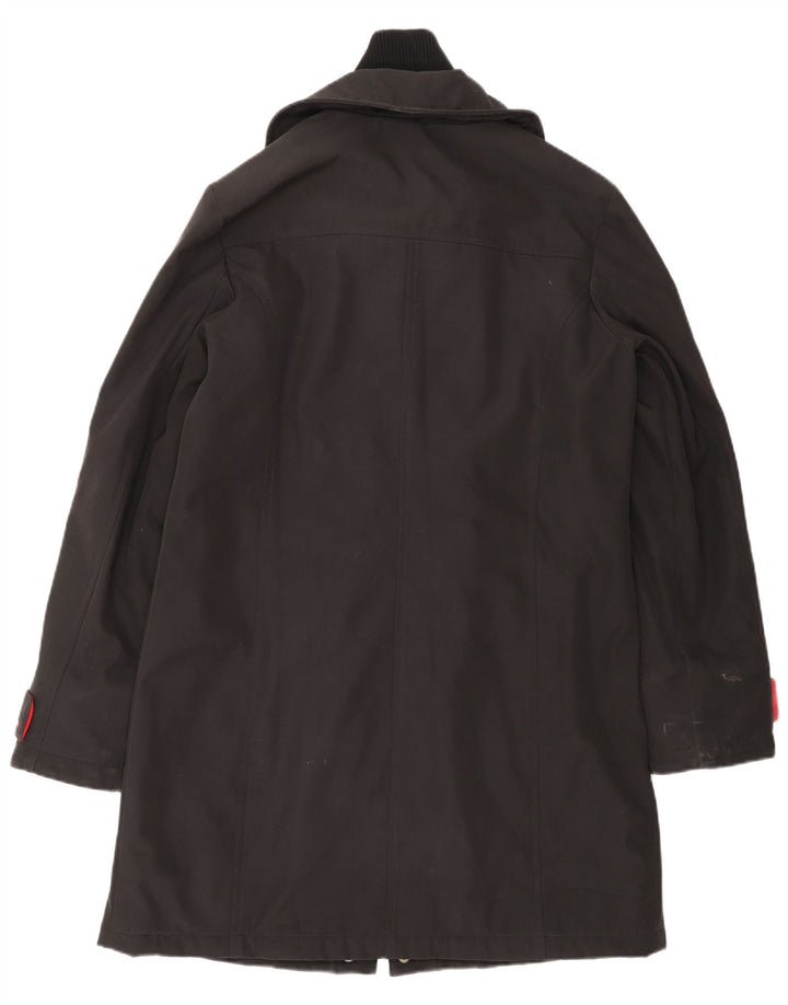 TOMMY HILFIGER Manteau coupe-vent pour femme UK 16 Large Noir Polyester